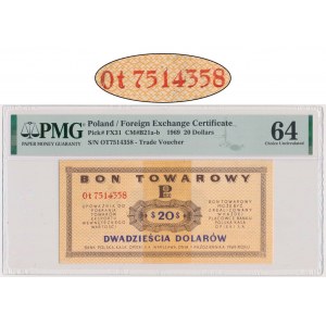 Pewex, $20 1969 - Ot - PMG 64 - IMMEDIATE FAILURE