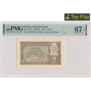 2 Gold 1941 - AH - PMG 67 EPQ - SCHÖN