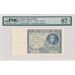 5 Gold 1930 - Ser.BJ. - PMG 67 EPQ