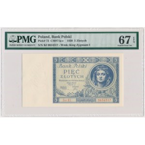 5 gold 1930 - Ser.BJ. - PMG 67 EPQ