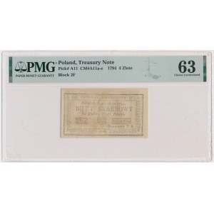 4 złote 1794 (2)(F) - PMG 63