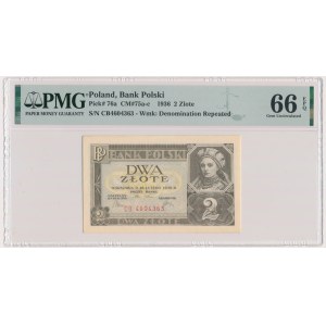 2 Gold 1936 - CB - PMG 66 EPQ