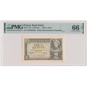 2 gold 1936 - CB - PMG 66 EPQ