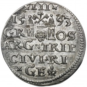 Sigismund III Vasa, 3 Groschen Riga 1593