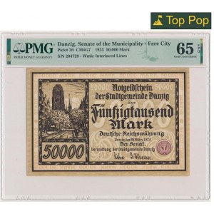 Gdańsk, 50.000 marek 1923 - PMG 65 EPQ