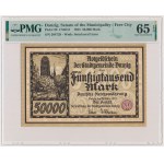 Danzig, 50.000 Mark 1923 - PMG 65 EPQ