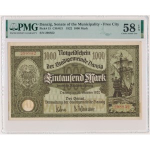 Gdańsk, 1.000 marek 1922 - PMG 58 EPQ