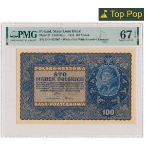 100 marks 1919 - IE Series N - PMG 67 EPQ