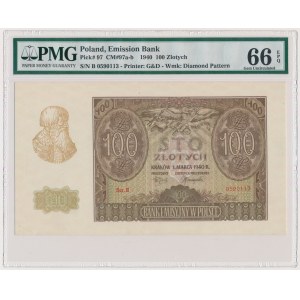 100 złotych 1940 - ZWZ - B - PMG 66 EPQ