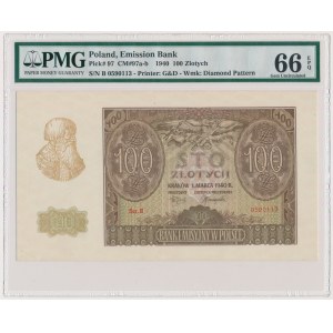 100 Zloty 1940 - ZWZ - B - PMG 66 EPQ