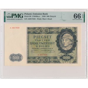 500 złotych 1940 - A - PMG 66 EPQ