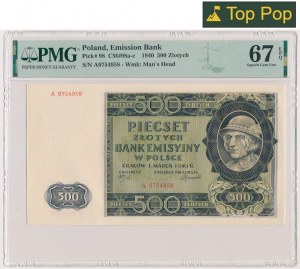 500 złotych 1940 - A - PMG 67 EPQ