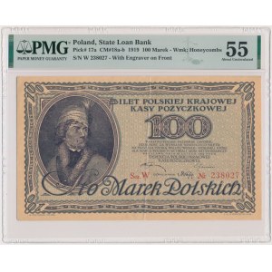 100 marek 1919 - Ser.W - PMG 55