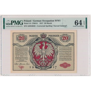 20 Mark 1916 - Allgemein - PMG 64 EPQ - SCHÖN