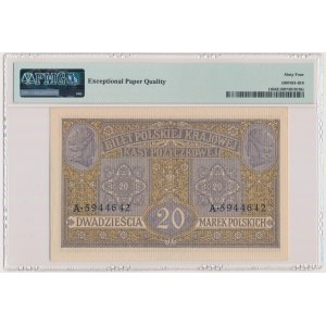 20 Mark 1916 - Allgemein - PMG 64 EPQ - SCHÖN