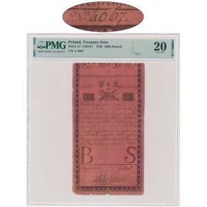 100 złotych 1794 - A - PMG 20 - niski numer seryjny