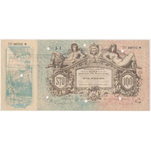 Lviv, Cash Assignment for 100 crowns 1915, J.j series