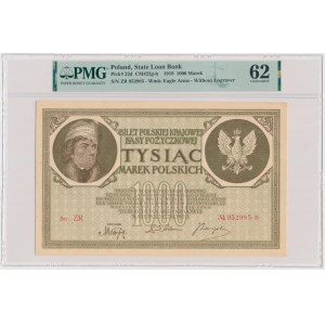 1.000 marek 1919 - ser.ZR. - PMG 62 - mała litera S