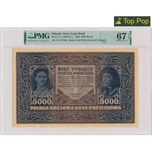 5.000 Mark 1920 - III Serie A - PMG 67 EPQ