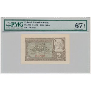 2 złote 1940 - D - PMG 67 EPQ