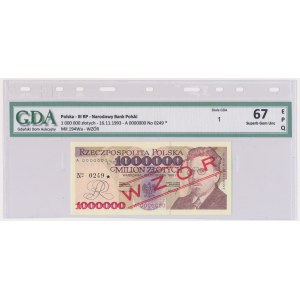 1 milion złotych 1991 - WZÓR - A 0000000 - No.0249 - GDA 67 EPQ - RZADKI