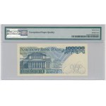 100.000 złotych 1990 - AS 0000242 - PMG 67 EPQ - niski numer seryjny