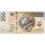 200 złotych 2015 - AS 3000003 - numer radarowy