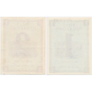 Warsaw, a set of 1-2 zloty commodity ticket 1976 (2 pieces).