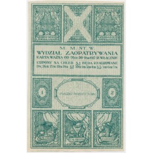 Warszawa, kartka żywnościowa na chleb i cukier 1917 - 56 -