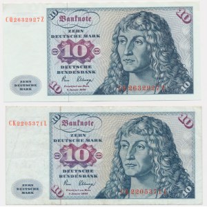 Deutschland, BDR, 10 Mark 1980 (2 Stk.).