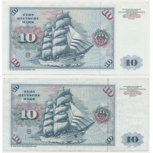 Germany, BDR, 10 Mark 1980 (2 pcs.)