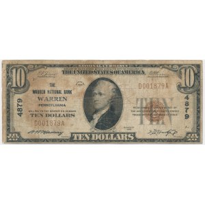 USA, Pennsylvania, $10 1929 - Jones &amp; Woods -.
