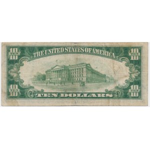 USA, Yellow Seal North Africa, 10 Dollars 1934 A - Julian & Morgenthau -