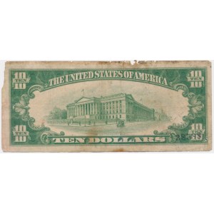 USA, Green Seal, 10 dolarów 1928 - Woods & Mellon -