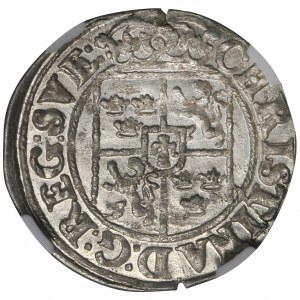 Riga under Sweden, Christina, 3 Polker Riga 1644 - NGC MS62