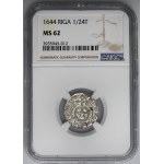 Riga under Sweden, Christina, 3 Polker Riga 1644 - NGC MS62