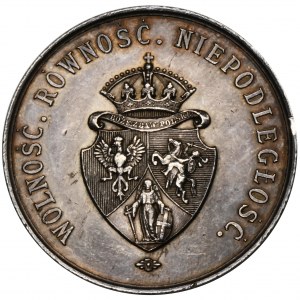 Medal in memory of the enfranchisement of peasants by the Polish National Government in 1863 - RARE