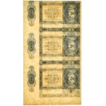 1 zloty 1938 - uncut sheet fragment - DESTRUKT -.