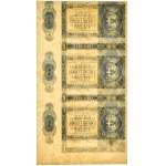 1 złoty 1938 - nierozcięty fragment arkusza - DESTRUKT -