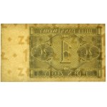 1 Zloty 1938 - einseitiger Druck -