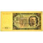 20 złotych 1948 - HM 98... - papier plastyfikowany