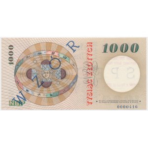 1000 Zloty 1965 - MODELL/SPECIMEN - RARE - mit NBP-Aufdruck