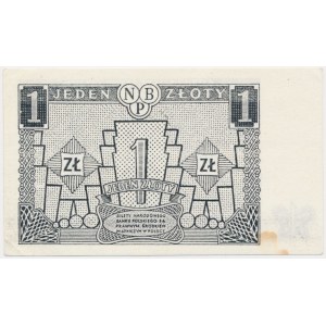 NBP, Banknotenentwurf 1 Zloty 1955 - RARE