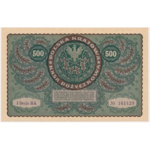 500 marks 1919 - 1st Series BA -.