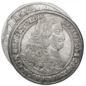 Schlesien, Herzogtum Legnicko-Brzesko-Wołowski, Ludwig IV. von Legnica, 15 Krajcars Brzeg 1660 EW - RARE