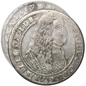 Schlesien, Herzogtum Legnicko-Brzesko-Wołowskie, Ludwig IV. von Legnica, 15 Krajcarów Brzeg 1663 - V über 3