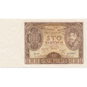 100 złotych 1934 - Ser. AV. - znw. +X+ -