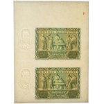 50 zloty 1936 - uncut sheet - E -.