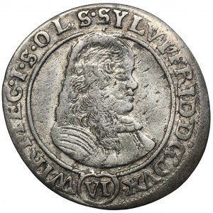 Schlesien, Herzogtum Olesnica, Sylvius Frederick, 6 Krajcars Olesnica 1674 SP