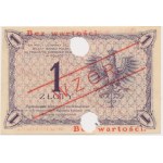 1 złoty 1919 - S.36 B - WZÓR - Kolekcja Lucow -